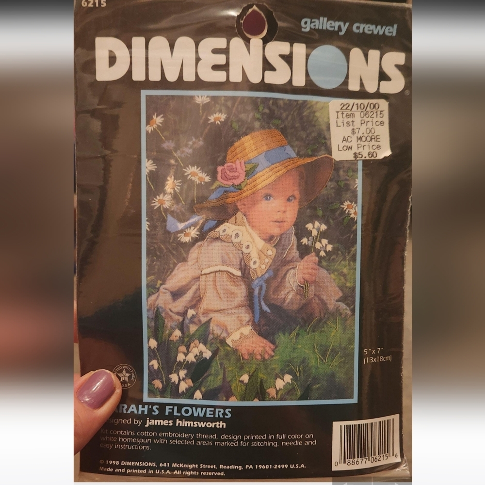 Vintage embroidered kit dimensions 90s
